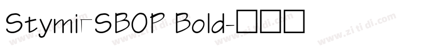 StymieSBOP Bold字体转换
